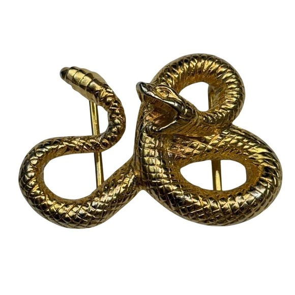 Vintage Terry Stack Rattlesnake‎ Fashion Belt Buckle - Picture 1 of 10